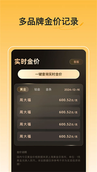 实时金价