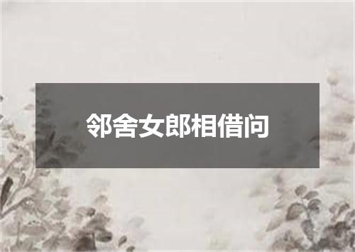 邻舍女郎相借问