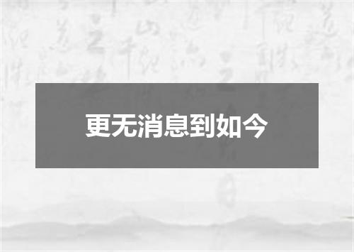 更无消息到如今