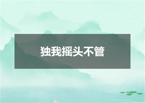 独我摇头不管