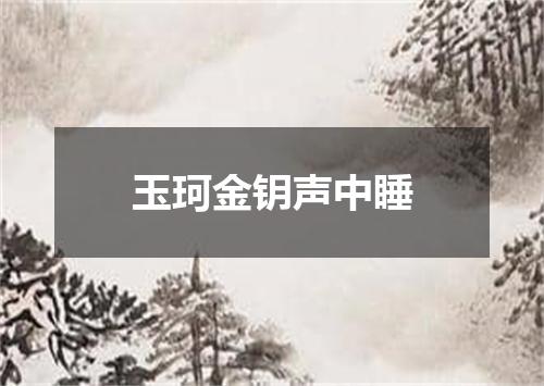 玉珂金钥声中睡