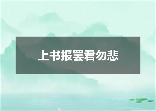 上书报罢君勿悲