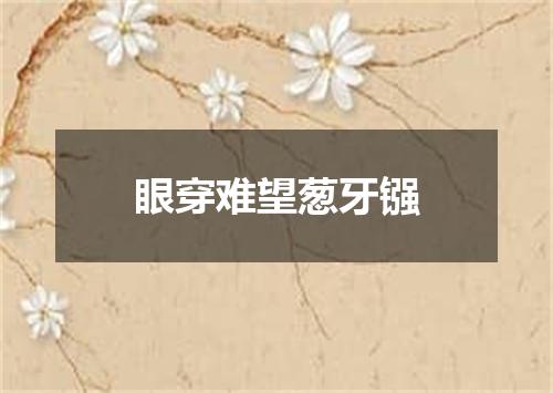 眼穿难望葱牙镪