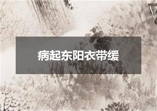 病起东阳衣带缓