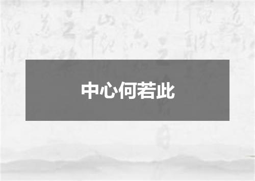 中心何若此