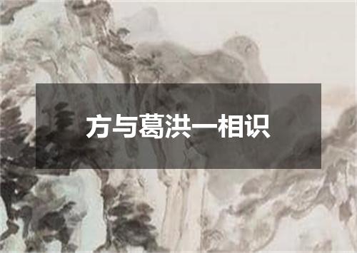 方与葛洪一相识