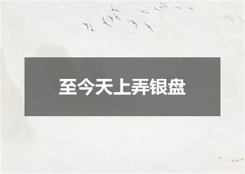 至今天上弄银盘