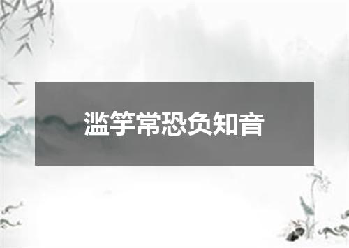 滥竽常恐负知音