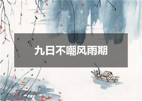 九日不嘲风雨期