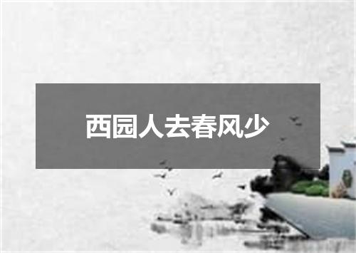 西园人去春风少