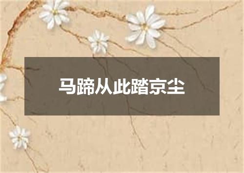 马蹄从此踏京尘