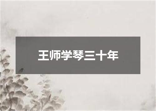 王师学琴三十年