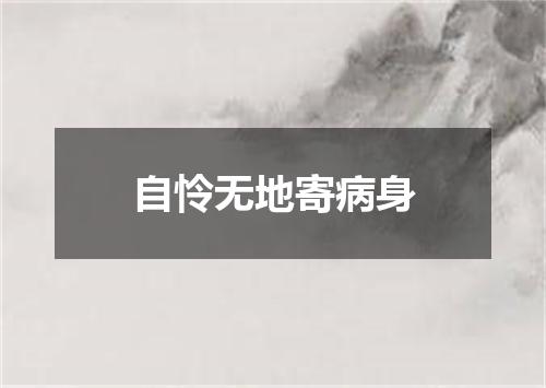 自怜无地寄病身