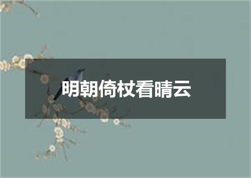 明朝倚杖看晴云