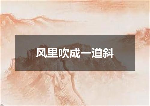 风里吹成一道斜