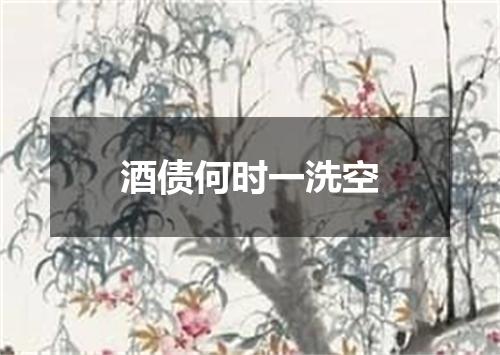 酒债何时一洗空