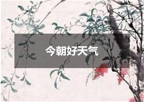 今朝好天气