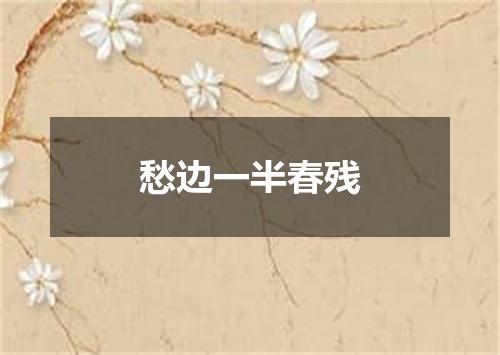 愁边一半春残