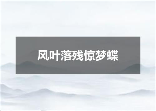 风叶落残惊梦蝶
