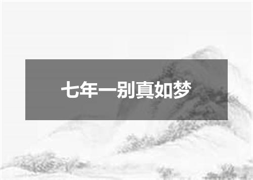七年一别真如梦