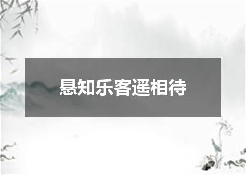 悬知乐客遥相待