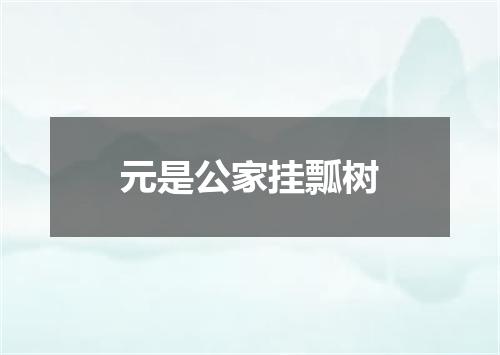 元是公家挂瓢树