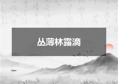 丛薄林露滴