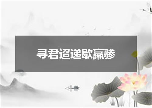 寻君迢递歇羸骖