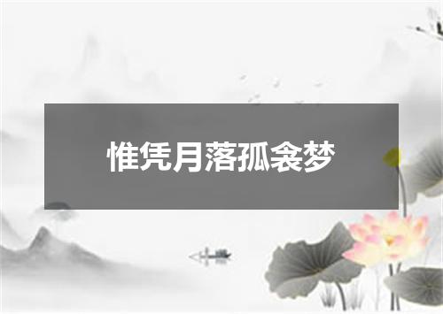 惟凭月落孤衾梦