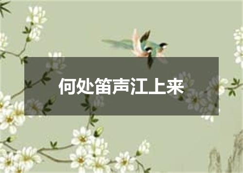 何处笛声江上来