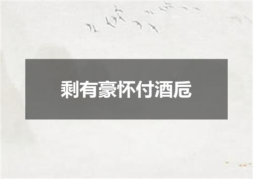 剩有豪怀付酒卮