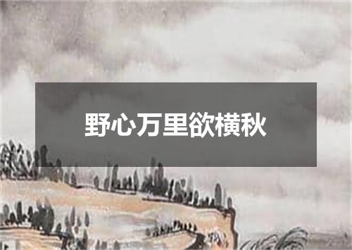 野心万里欲横秋