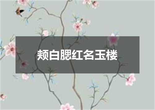 颊白腮红名玉楼