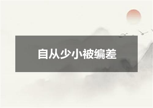 自从少小被编差