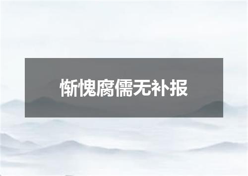 惭愧腐儒无补报