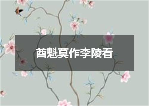 酋魁莫作李陵看