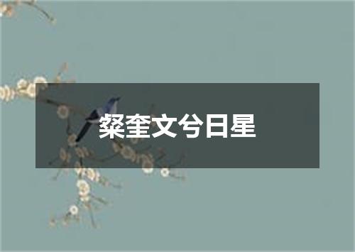 粲奎文兮日星