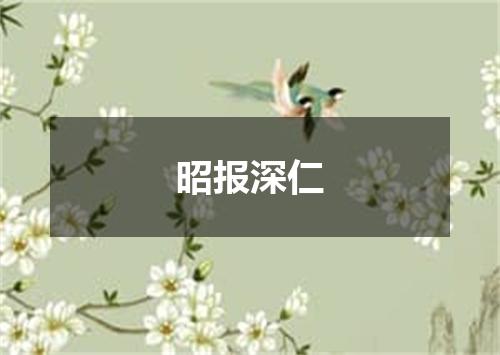 昭报深仁