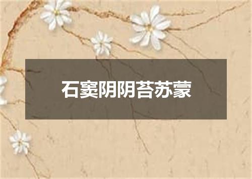 石窦阴阴苔苏蒙