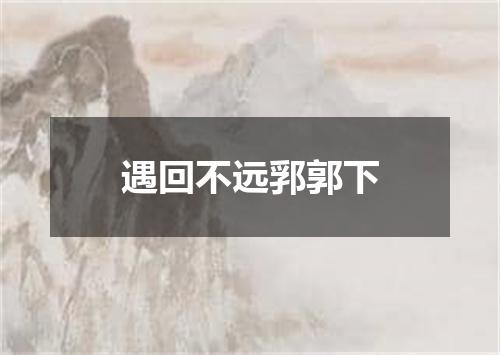 遇回不远郛郭下
