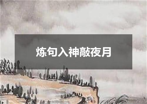 炼句入神敲夜月