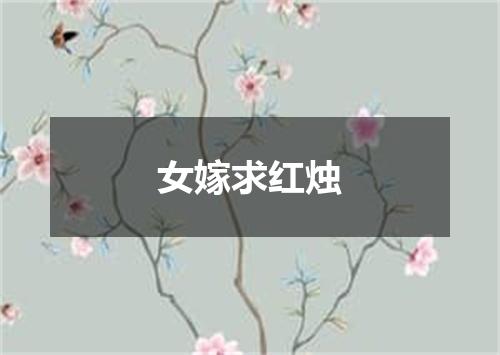 女嫁求红烛