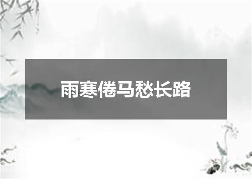 雨寒倦马愁长路