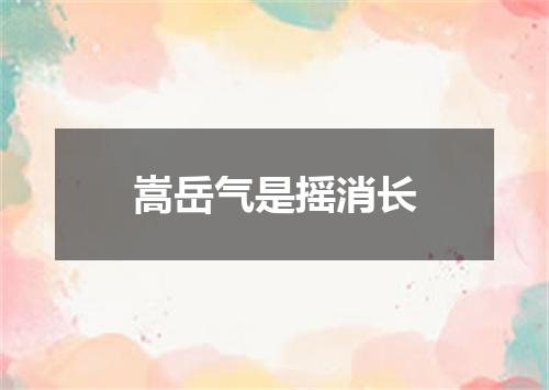 嵩岳气是摇消长