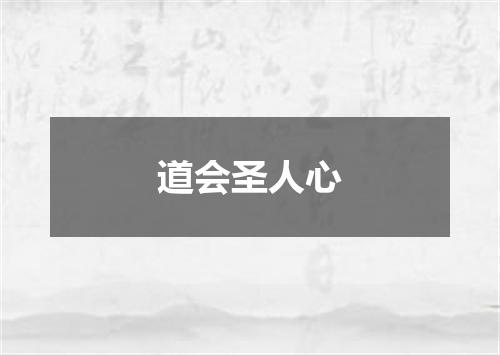 道会圣人心