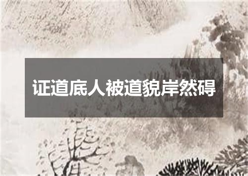 证道底人被道貌岸然碍