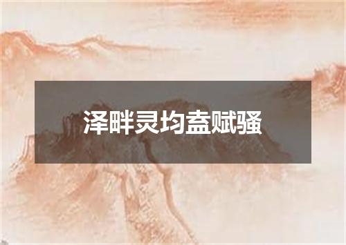 泽畔灵均盍赋骚