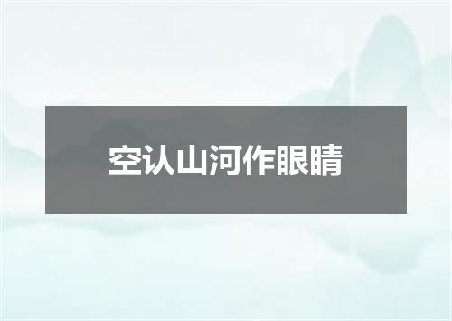 空认山河作眼睛