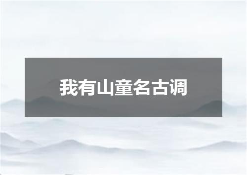 我有山童名古调