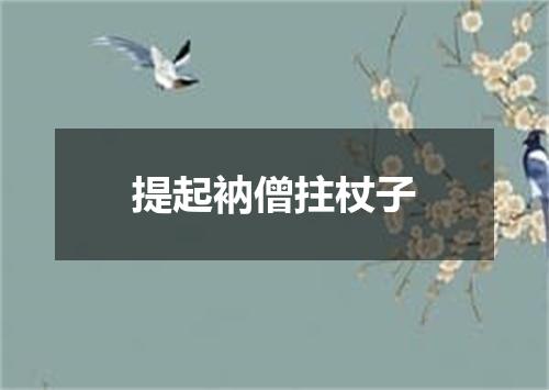 提起衲僧拄杖子